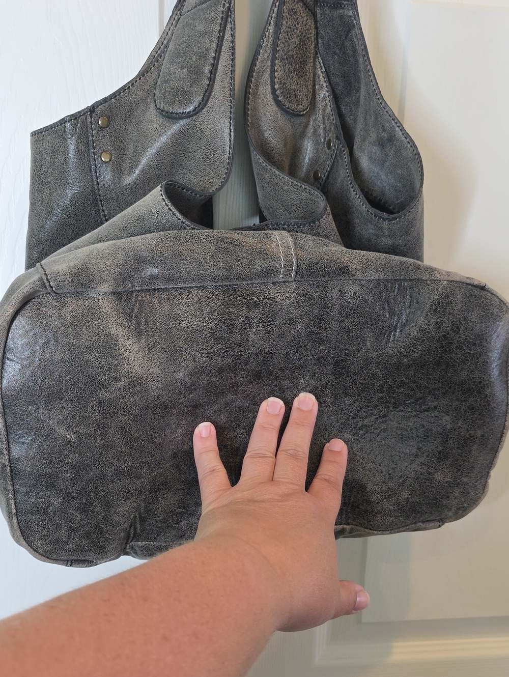 Free People Hadley Distress Slouchy Oversized Distressed Shoulder Bag Tote - Picture 4 of 13